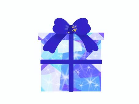 キラキラクリスマスプレゼント 青