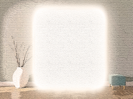 インテリア・オブジェのポストカードの素材 ポストカード,インテリア,オブジェ,室内,花瓶,椅子,背景,コピースペース,テキストスペース,フリースペースのイラスト素材