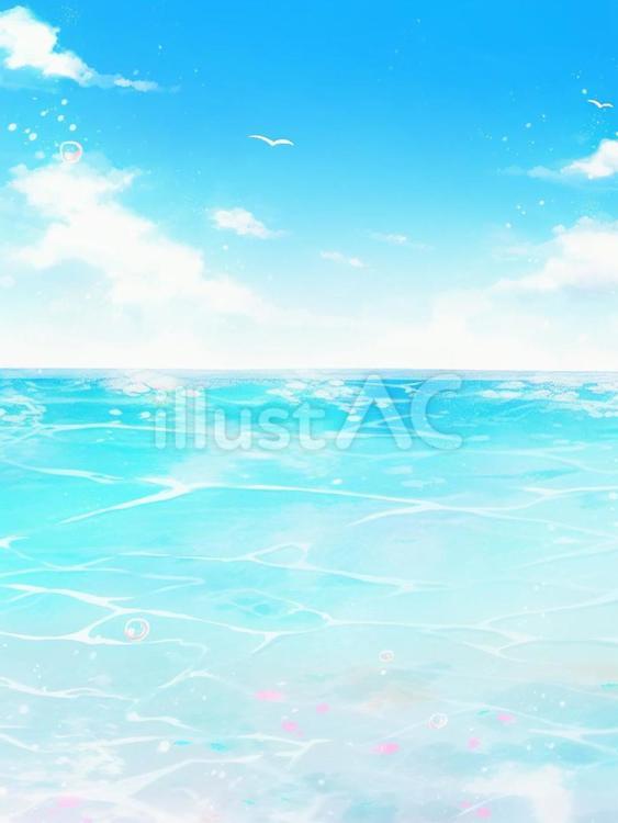爽やかな夏の海　背景 背景,海,夏のイラスト素材