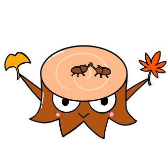 カブトムシのお相撲 カブトムシ,相撲,切り株,勝負,里山のイラスト素材