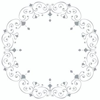 アンティークな丸いフレーム　手描き フレーム,丸い,円形,飾り枠,シンプル,アンティーク,ビンテージ,エレガント,豪華,綺麗のイラスト素材