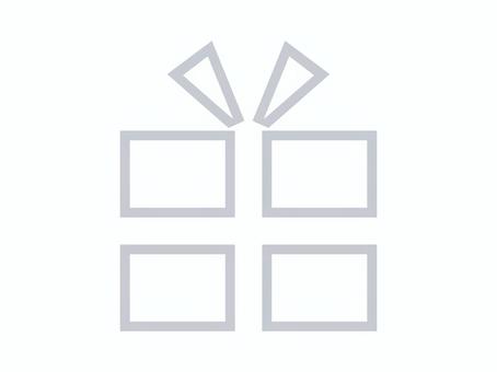 ギフトボックス ギフト,プレゼント,贈り物,ラッピング,ボックス,箱,リボン,グレー,スモーキーカラー,落ち着いた色のイラスト素材