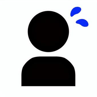 汗をかく人 人,人物,汗,マーク,アイコン,飛ぶ,焦る,びっくり,シルエット,冷や汗のイラスト素材