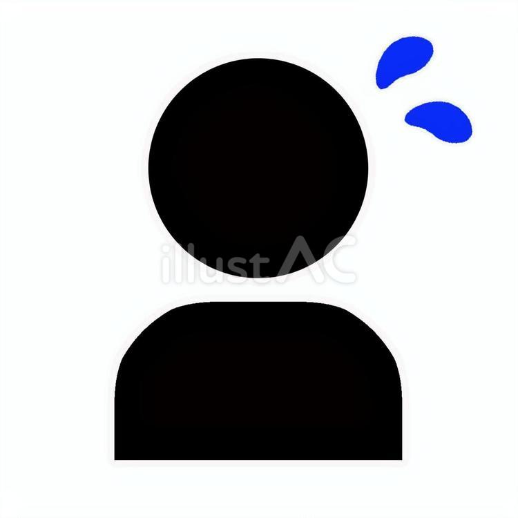汗をかく人 人,人物,汗のイラスト素材