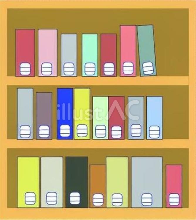本棚　図書館　ブックシェルフ 図書館,資料,本のイラスト素材
