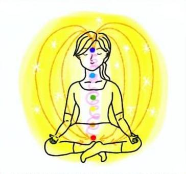小周天、大周天 クンダリーニ,気功,大周天,小周天,スピリチュアル,めぐり,チャクラ,下丹田,中丹田,上丹田のイラスト素材