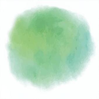 デザイン素材795 水彩,緑,丸,テクスチャ,インク,ふわふわ,かわいい,ぼかし,ナチュラル,素材のイラスト素材