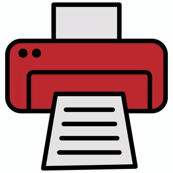 プリンターのアイコン 赤 プリンターのアイコン 赤 プリンタ,プリンター,パソコン,周辺機器,印刷,コピー,プリントアウト,事務,仕事,ビジネスのイラスト素材