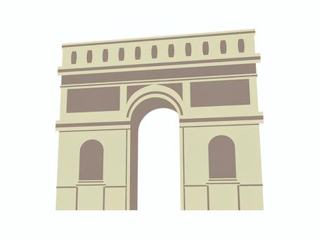 凱旋門 凱旋門,フランス,パリ,シンボル,ランドマーク,建築物,建造物,門,記念碑,戦勝記念碑のイラスト素材
