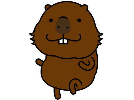 Illustration, capybara, correre velocemente, per eseguire, 