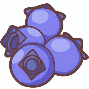 ブルーベリーのかわいいデフォルメイラスト ブルーベリー,ベリー,果物,木の実,アントシアニン,ポリフェノール,抗酸化作用,デザート,収穫,食べ物のイラスト素材