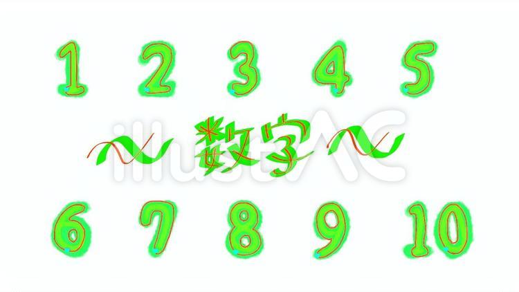 数字  1,2,3のイラスト素材