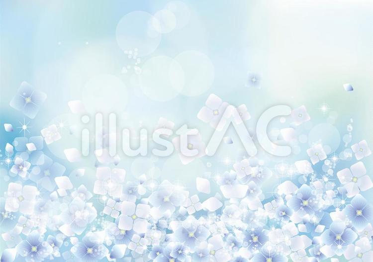 花模様紫陽花の花びら30 あじさい,手毬花,がくのイラスト素材