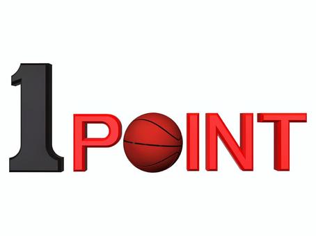 1POINT　バスケバージョン ポイント,point,バスケ,バスケットボール,得点,点数,文字のイラスト素材