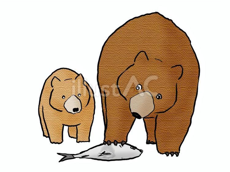 クマの親子料理教室 動物,クマ,親子のイラスト素材