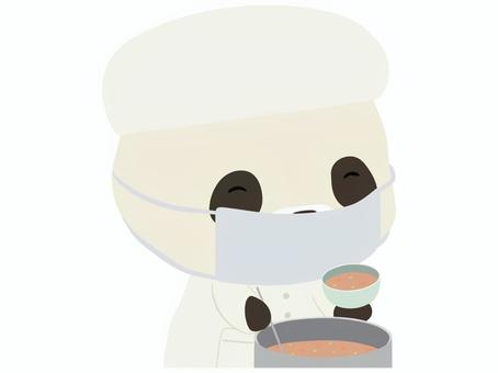 삽화, 때 팬 먹고, 팬더, 미소, 