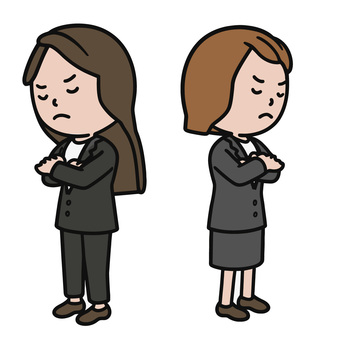 喧嘩する人 喧嘩,口論,対立,トラブル,怒り,葛藤,不満,衝突,緊張,人間関係のイラスト素材