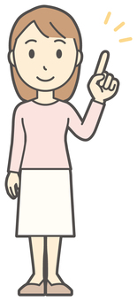  ロングヘア女性-286-全身