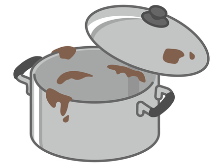 Dirty two-handled pot, JPG, PNG and AI Dirty two-handled pot, two handed pan, pot, cover, JPG, PNG and AI