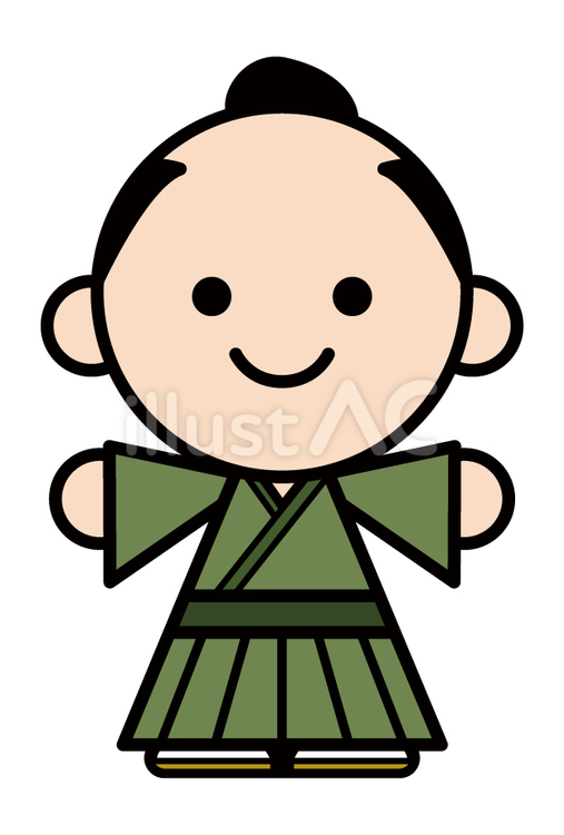 江戸時代の男性 江戸,ちょんまげ,時代劇のイラスト素材
