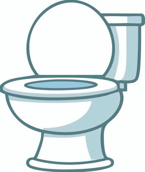 シンプルな洋式トイレのイラスト トイレ,便器,洋式トイレ,便座,トイレ掃除のイラスト素材