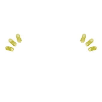 ちょんちょん　クレヨン風 ちょんちょん,クレヨン,手描き,手書き,かわいい,ポップ,黄色,ワンポイント,強調,目立つのイラスト素材