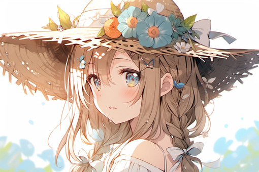 イラスト画　生き生きとした女性「赤い帽子」 大勧め リアル 絵画 生き生きとした女性「赤い帽子」 イラスト画