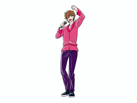 アイドル 歌手,シンガー,イケメン,歌う,スター,カッコイイ,男,男性,ハンサム,かっこいいのイラスト素材