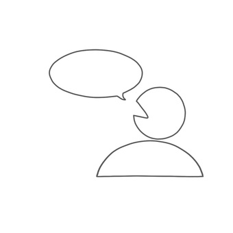 意見を言う１ 意見,発言,意志,声を上げる,伝える,意向,話をするのイラスト素材