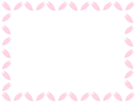 桜の花弁フレーム フレーム,枠,花,桜,植物,春,装飾,タイトル,見出し,季節のイラスト素材