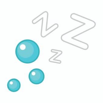 睡眠エフェクト 睡眠,記号,効果音,泡,寝る,眠り,エフェクト,アイコン,寝息,いびきのイラスト素材