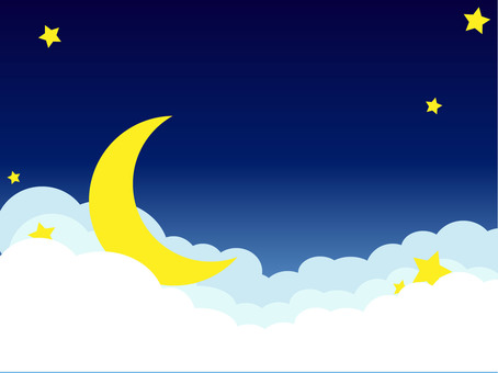 star sky cloud night crescent moon frame, JPG, PNG and AI star sky cloud night crescent moon frame, , JPG, PNG and AI