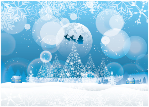 クリスマス背景 冬,クリスマス,雪,結晶,12月,背景,冬季,森林,森,植物のイラスト素材