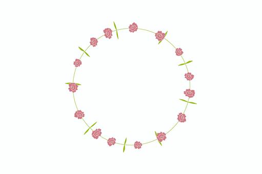 Carnation simple circle frame 2, , JPG, PNG and EPS