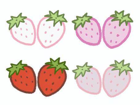 いちごのイラストセット