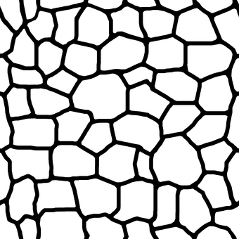不規則なシームレスのモザイク AA　線画 不規則,モザイク,石垣,石畳,タイル,岩,ランダム,石壁,城壁,タイル敷きのイラスト素材