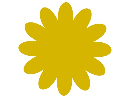 たくさんの花びらがある花　黄色 花,黄色,ヒマワリ,菊,年賀状,ベクター,年賀状素材,年賀,暑中見舞い,残暑見舞いのイラスト素材
