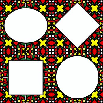 シームレスなモザイクの枠　色々　ｎ モザイク,クリスマス,クリスマスカラー,12月,xmas,バックグラウンド,テクスチャー,シームレス,カラフル,モダンのイラスト素材