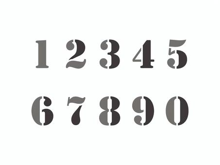 数字（ツートーンカラー）03 数字,ナンバー,灰,ツートーン,番号,セット,アイコンのイラスト素材