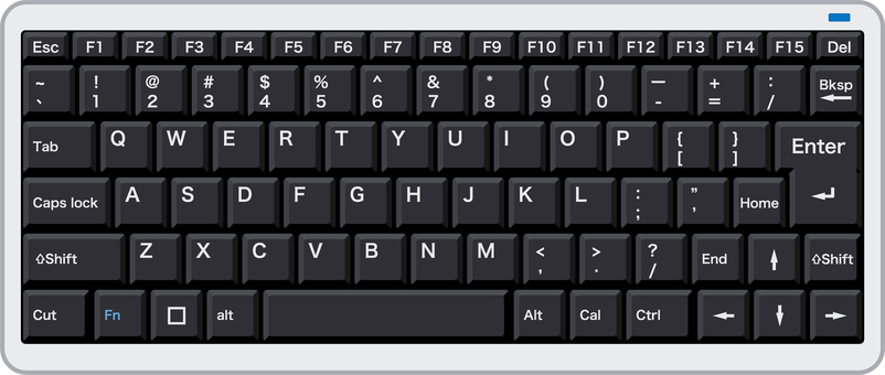 パソコンのキーボード キーボード,タイピング,入力,キー配列,パソコン,周辺機器,コンピュータ,入力機器,ビジネス,ビジネスアイテムのイラスト素材