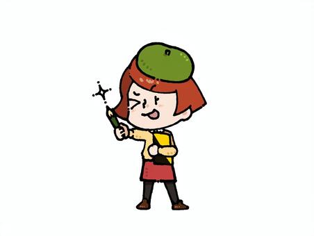 スケッチブックを持つ少女の手描きイラスト スケッチブック,少女,スケッチ,芸術,アート,絵画,美術,創作,絵描き,画家のイラスト素材