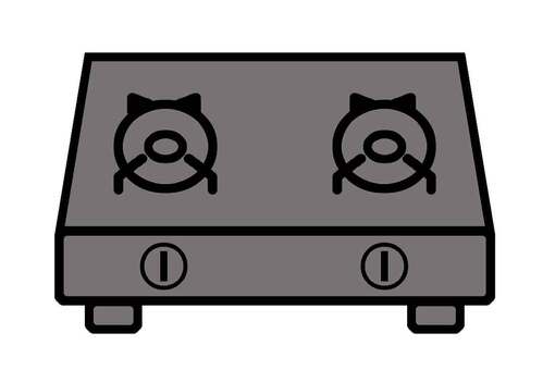 ガスコンロ ガスコンロ,コンロ,器具,料理,ガス,家電,電化製品,備え付け,台所,道具のイラスト素材
