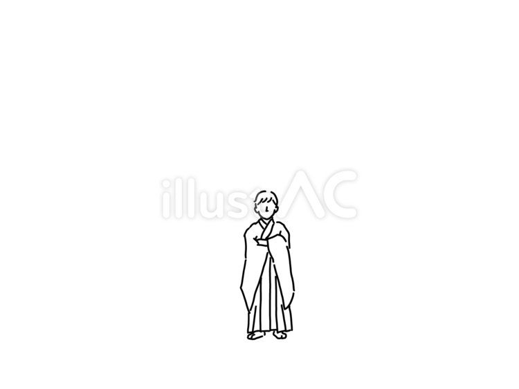 着物を着た男の子 着物,和装,男の子のイラスト素材