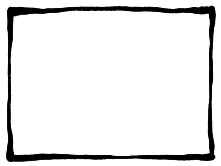 筆線枠フレーム シンプル 01 筆線枠フレーム シンプル 01 筆,筆フレーム,フレーム,背景,和風,かすれ,枠,手書き,手描き,墨のイラスト素材