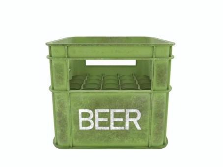 緑色の汚れたビールケース ビールケース,ケース,ビール箱,入れ物,3d,cg,緑,汚れのイラスト素材