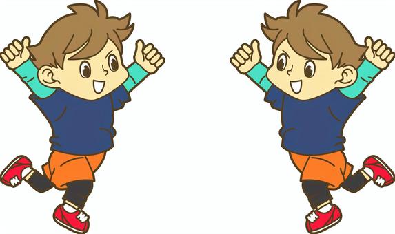 トレーニングする男性 男の子,可愛い,かわいい,男性,ランニング,ベクター,トレーニング,運動,ジョギング,走るのイラスト素材