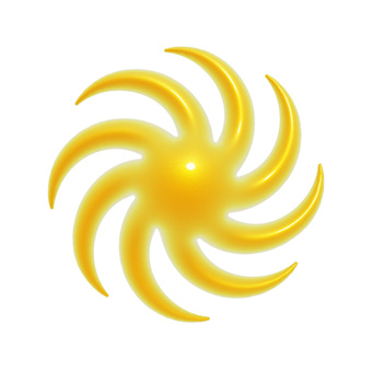 ぷっくりした黄色い渦巻の3Dアイコン 渦巻,アイコン,3d,立体,マーク,可愛い,フェミニン,キュート,ぷっくり,サイクロンのイラスト素材