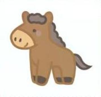 シンプルでかわいい馬のイラスト素材 シンプルでかわいい馬のイラスト素材 午,馬,午年,乗馬,干支,十二支,茶色,競馬,2026年,動物のイラスト素材