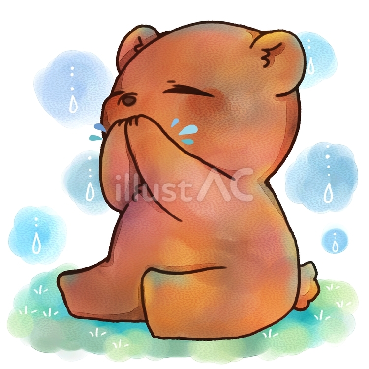 あめふりくまのこ 童謡,雨,くまのイラスト素材