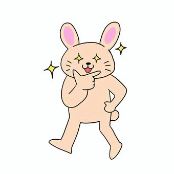 キラーンとするうさぎ